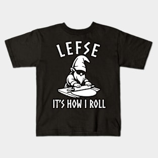 Gnome Lefse It's How I Roll Kids T-Shirt